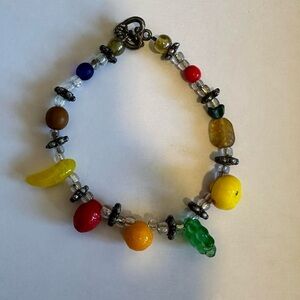 Vintage hand made fruit bead bracelet.